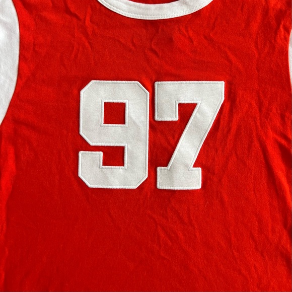 Aritzia Tna Soft Feels All-time Jersey Crewneck T-Shirt with Varsity Graphic - Picture 5 of 9